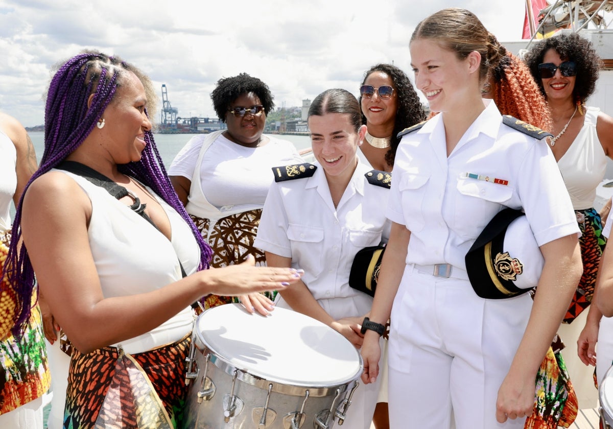 La Princesa Leonor, en su visita a Salvador de Bahía.