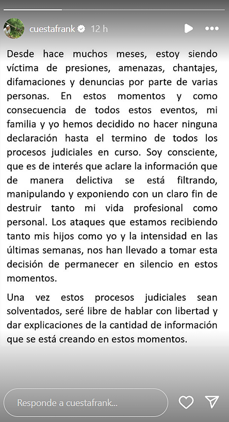 Los audios que podrían arruinar la carrera de Frank Cuesta: «Me los voy a cargar a todos»