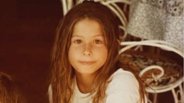 Nuria Roca, de niña