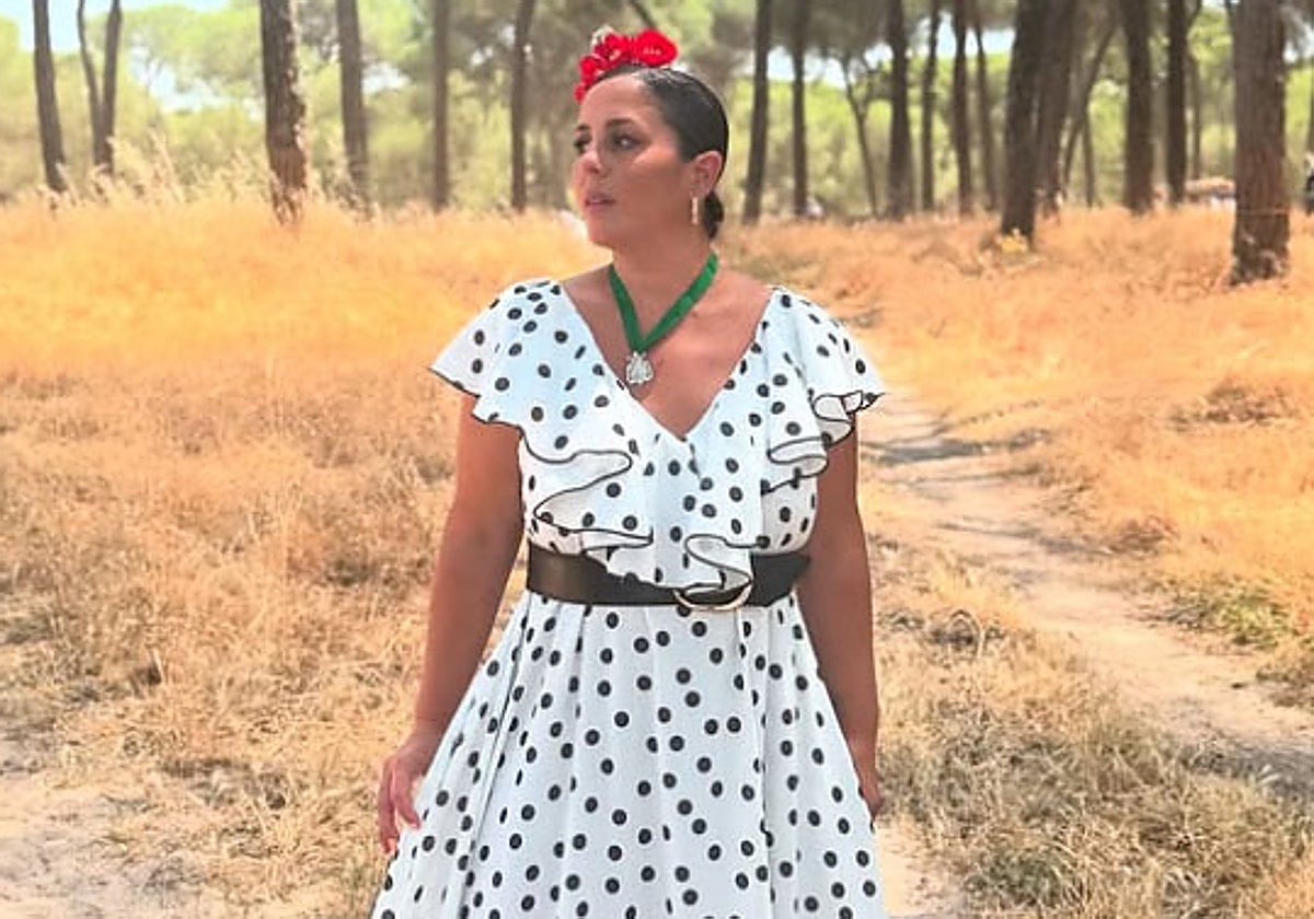 Anabel Pantoja, en El Rocío en una imagen de sus redes sociales.