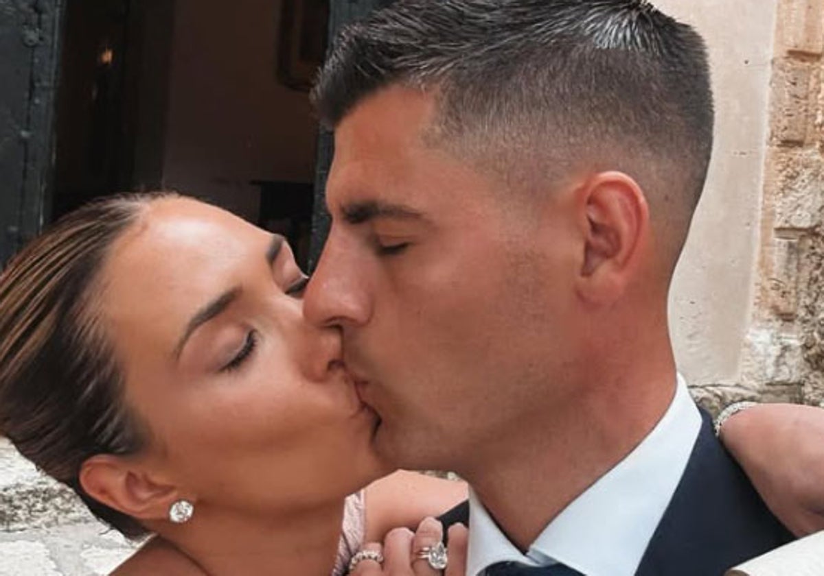Alice Campello y Álvaro Morata, en una imagen de sus redes sociales.