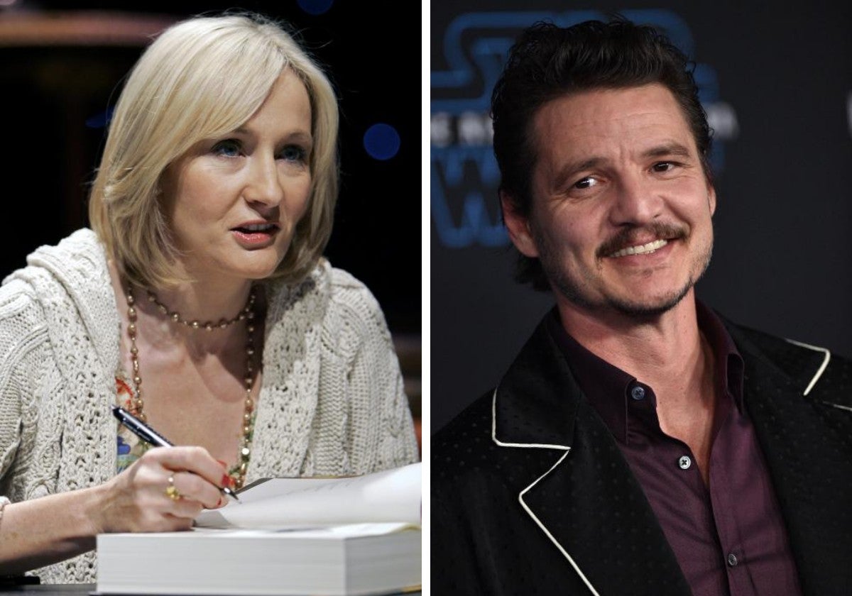 J.K Rowling y Pedro Pascal