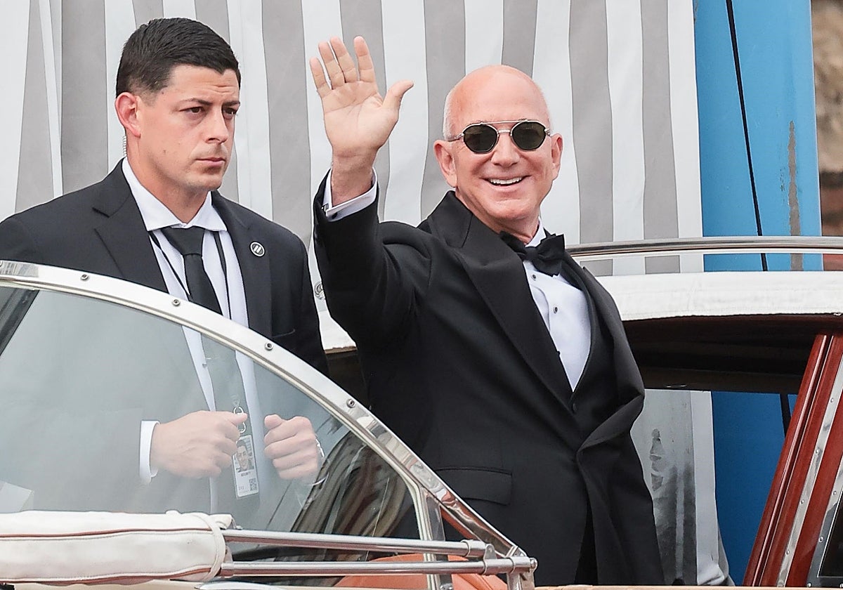 Jeff Bezos, antes de partir para su boda