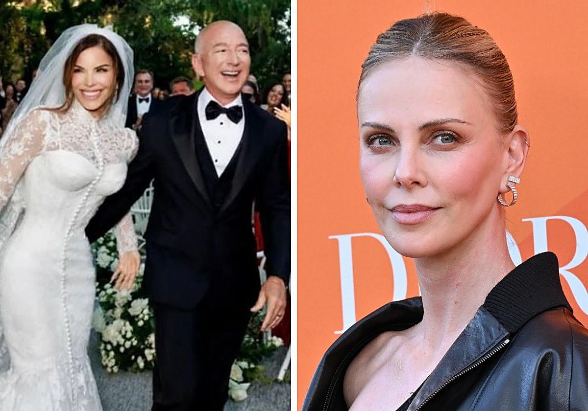 Charlize Theron ataca la boda de Jeff Bezos y Lauren Sánchez
