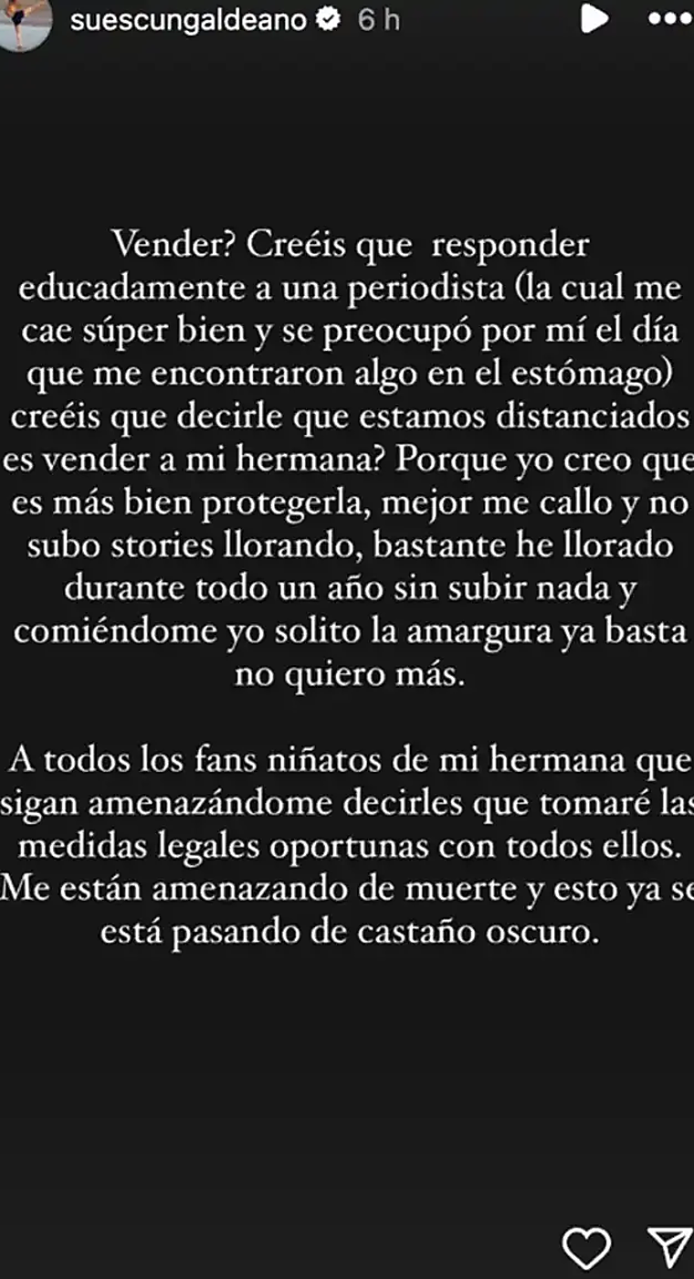 Cristian Suescun confirma el distanciamiento con su hermana Sofía: «Ya basta, no quiero más»