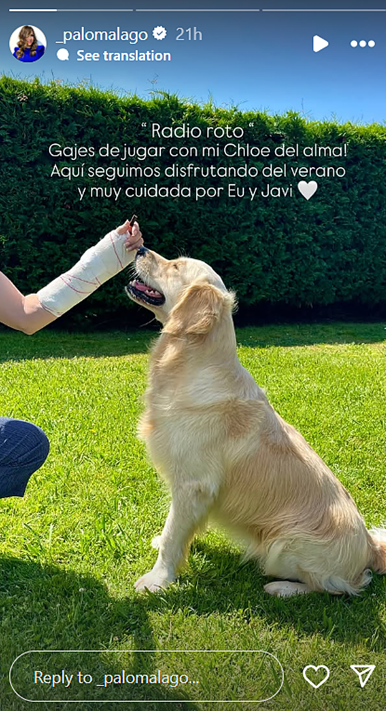 Paloma Lago sufre un accidente en su verano más delicado: «Radio roto»