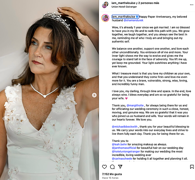 Marta Luisa de Noruega y Durek Verrett celebran su primer aniversario de bodas