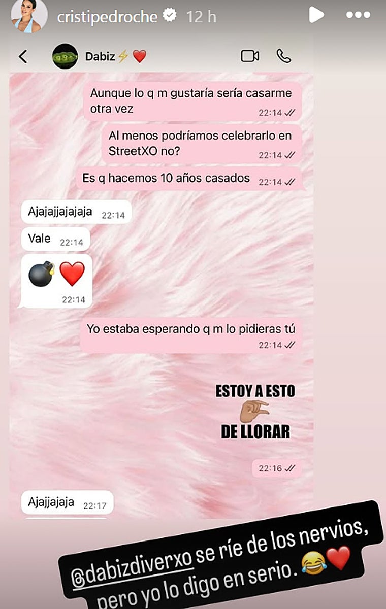 La nueva propuesta de Cristina Pedroche a Dabiz Muñoz: volver a casarse