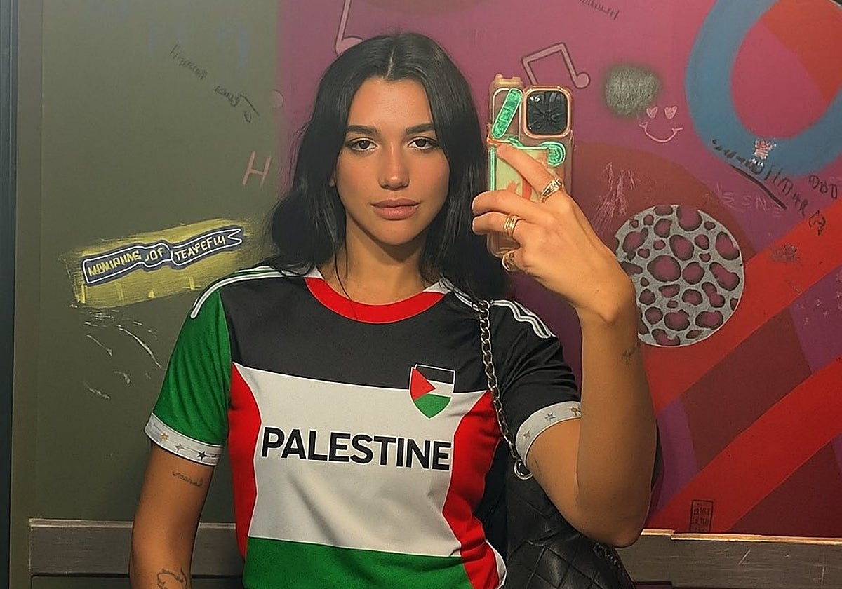 Dua Lipa, en una foto subida a sus redes sociales