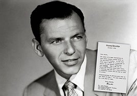 Subastan una carta de Frank Sinatra al cura de la cárcel en la que estaban los secuestradores de su hijo: «Es presuntuoso pedirnos que los perdonemos»