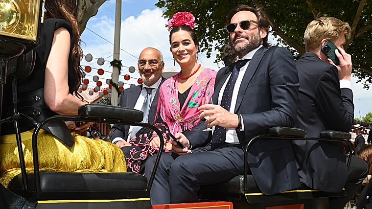 Bárbara Mirjan, vestida de flamenca en la Feria de Sevilla