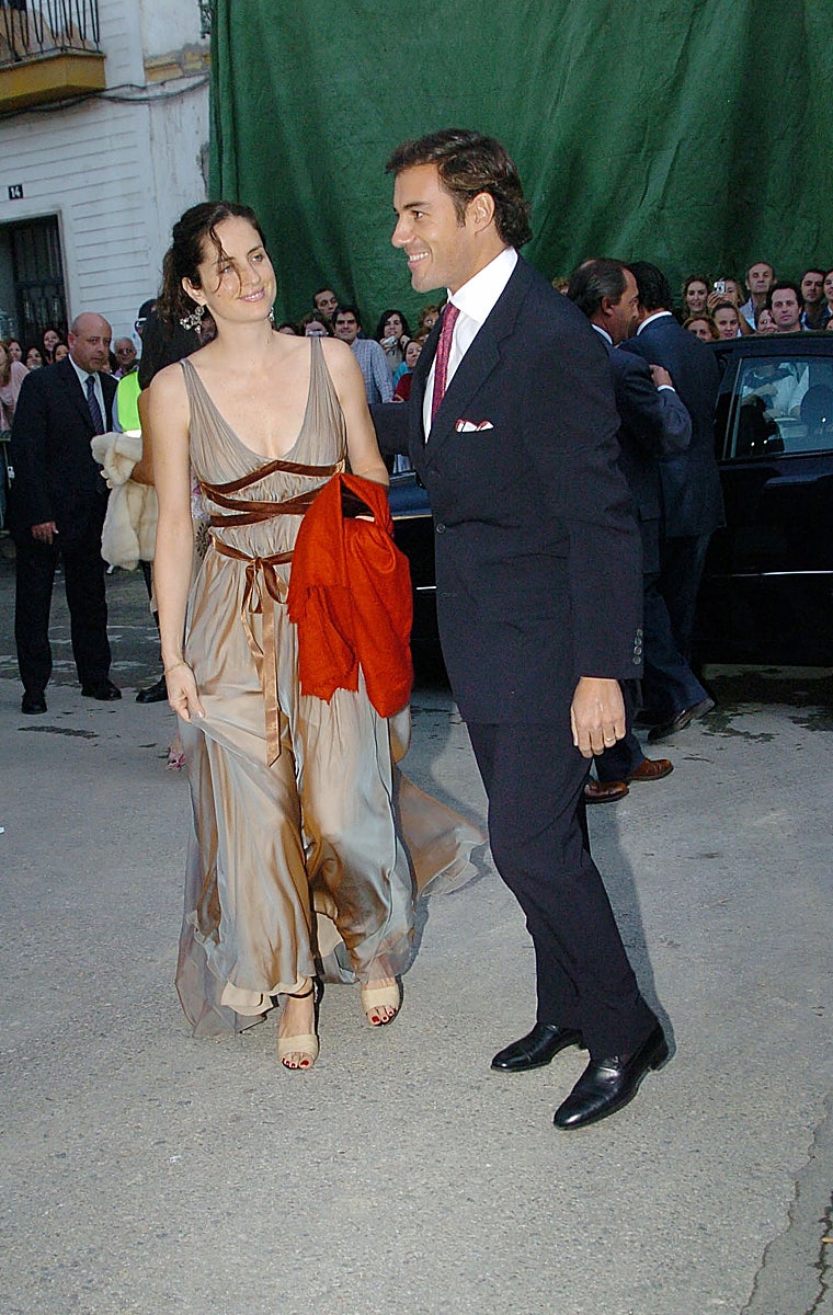 'El Litri' y Carolina Herrera en la boda de Cayetano Martínez de Irujo y Genoveva Casanova