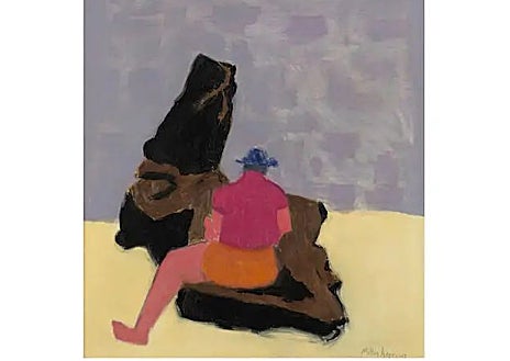 Imagen secundaria 1 - Una acuarela de Arthur Dove, entre 13.000 y 21.000 euros; un cuadro de 1957 de Milton Avery, estimado entre 430,000 y 600,000 euros; y un busto de San Juan Baptista de Auguste Rodin, entre 51.000 y 69.000 euros.