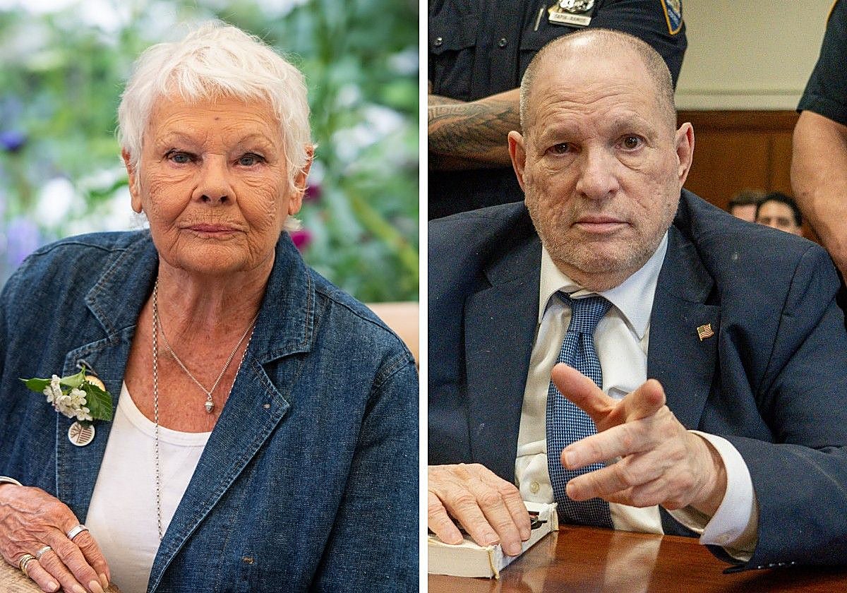 La actriz Judi Dench y el cineasta Harvey Weinstein