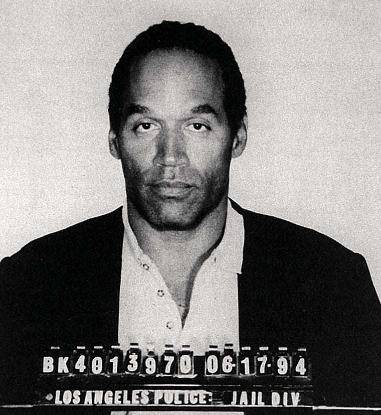 Foto policial da primeira prisão de OJ Simpson