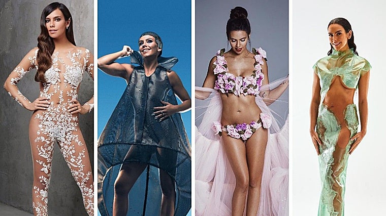 Algunos de los vestidos de Cristina Pedroche durante estos años