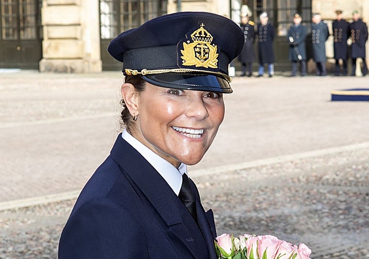 La Princesa Victoria de Suecia durante las celebraciones por su santo, en el Palacio Real.