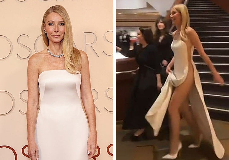 Vídeo: el descuido de Gwyneth Paltrow con su vestido en los Oscar que se ha hecho viral