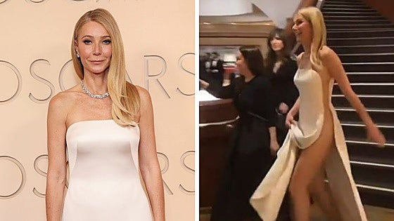 Vídeo: el descuido de Gwyneth Paltrow con su vestido en los Oscar que se ha hecho viral
