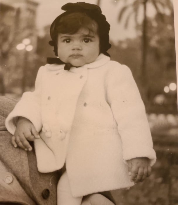 Sylvia Pantoja, de niña.