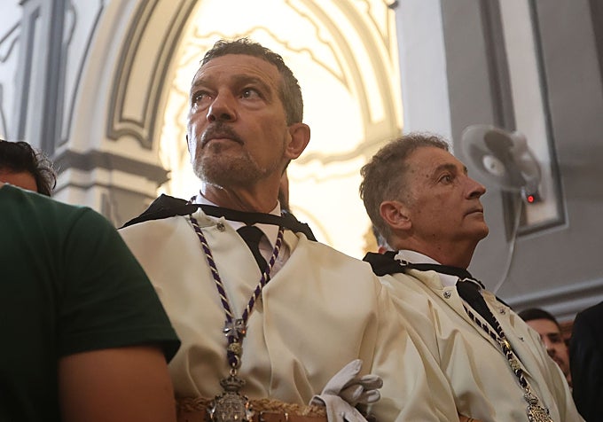 Antonio Banderas en la Semana Santa malagueña de este año.