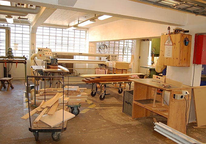 Zona de carpintería.