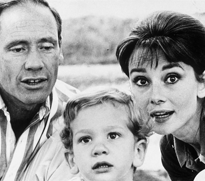 Audrey con su marido. Mel Ferrer, y su hijo