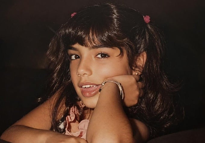 La cantante Rebeca, de niña.