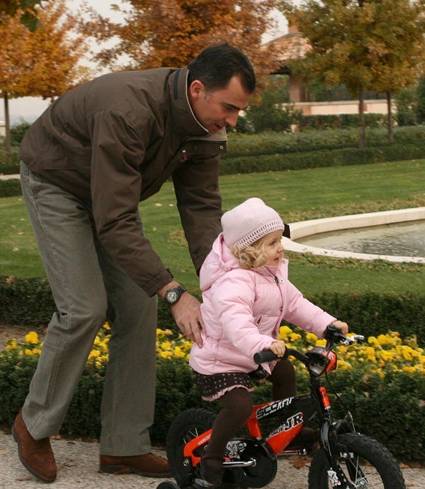 El Rey Felipe VI y la Princesa Leonor, en 2007.