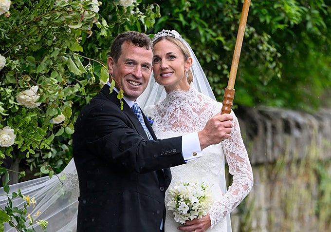 Peter Phillips y Harriet Sperling en su boda.