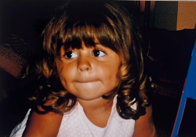 Fotografía de Daniela Blasco en su niñez
