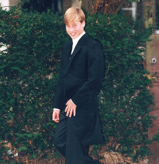 Príncipe William en Eton, 1990.
