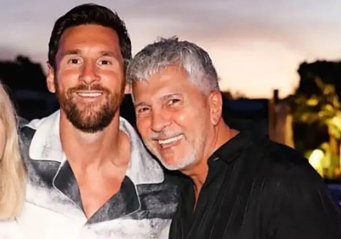 Leo Messi y su padre