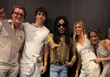 Cristina y Guillermo, los hijos más desconocidos de Julio Iglesias, como dos fans más junto a Lenny Kravitz en Marbella