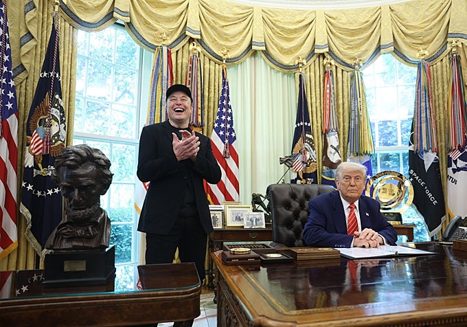 Elon Musk y Donald Trump en una imagen de archivo.