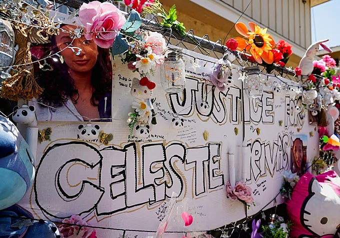 Mural en memoria a Celeste Rivas