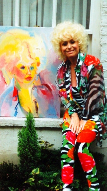 Barbara Windsor con su retrato.