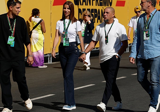 Roberto Carlos y Suhaila.