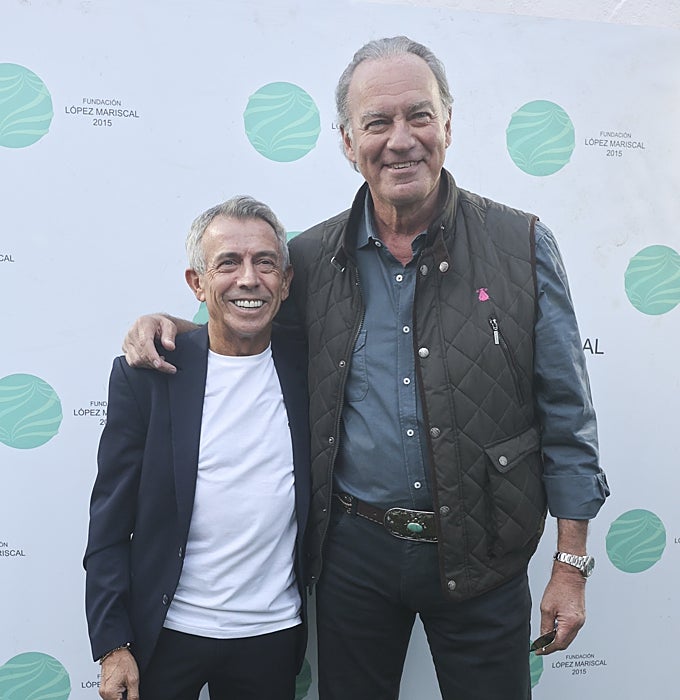 El Turronero y Bertín Osborne, durante el homenaje.