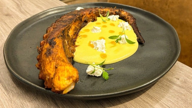 Pulpo peruano a la Robuchon
