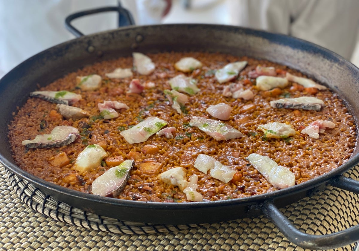 Arroz de dorada con su despiece