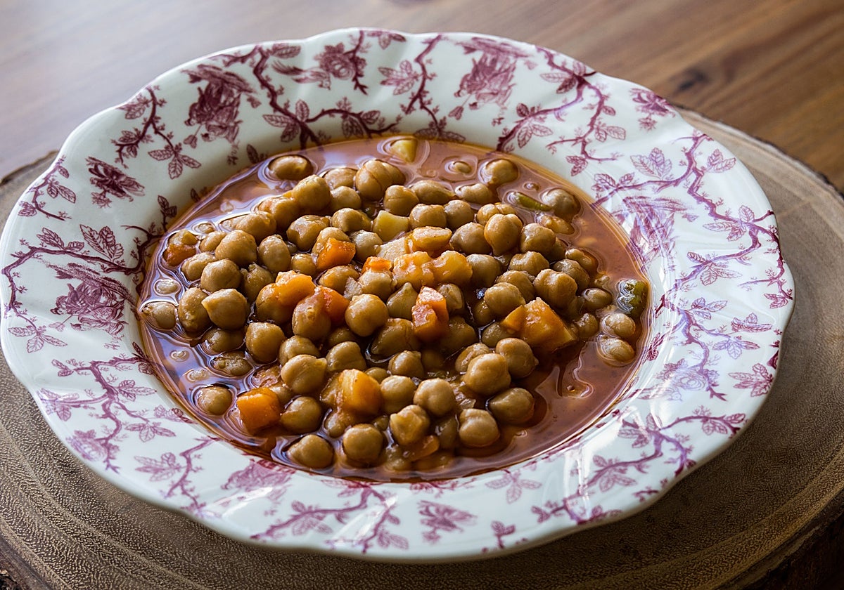 Guiso de garbanzos con verduras