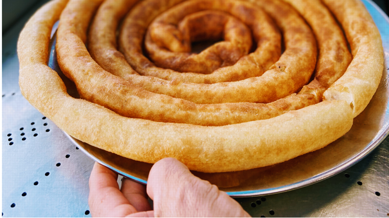 Rosca de churros de churrería Ramón en Marbella