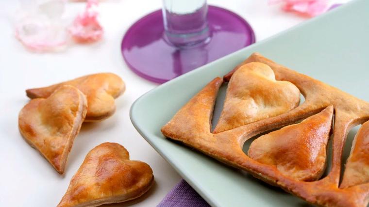 Corazones de hojaldre