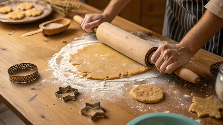 Corta la masa de galletas con la forma que prefieras