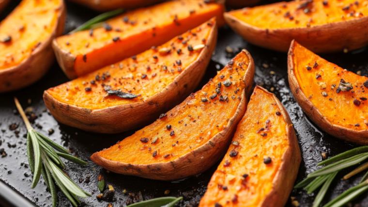 Corta los trozos de batata del mismo tamaño