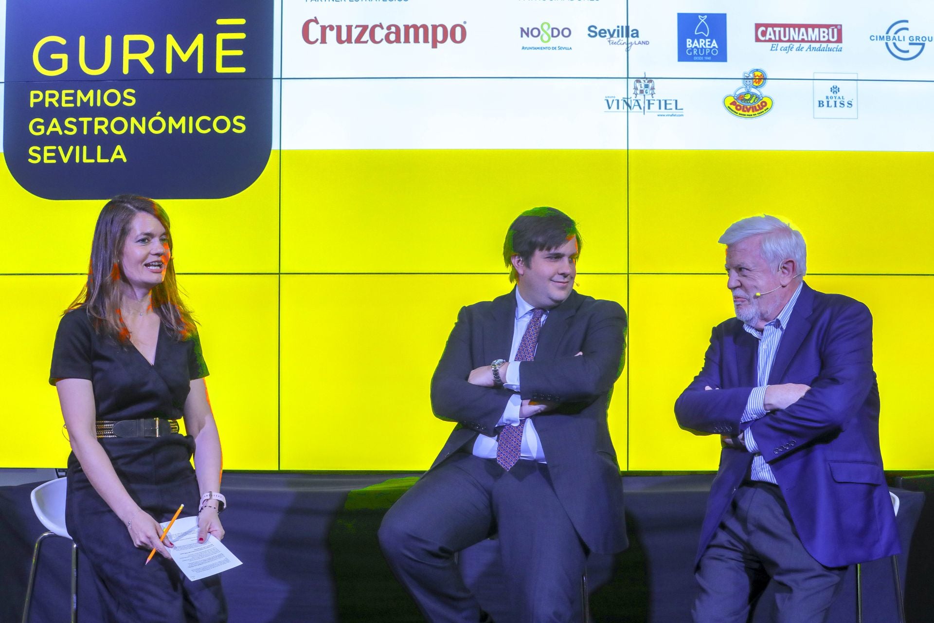 Isabel Aguilar, Álvaro Salinero y Carlos Maribona