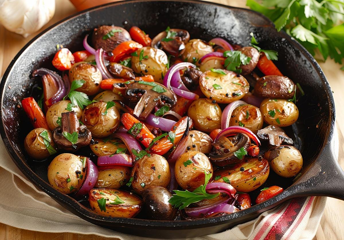 Las sartenes de hierro son perfectas para cocinar verduras