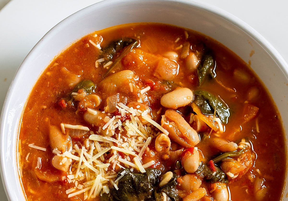 Alubias con kale y miso