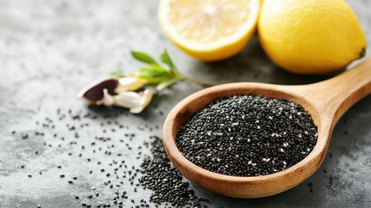 Añade al batido limón y semillas de chía